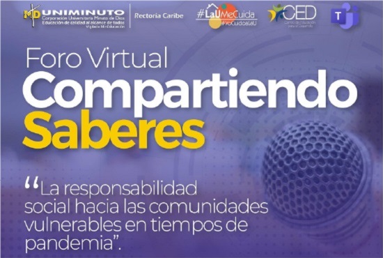 Invitación oficial a la comunidad de estudiantes, docentes y administrativos a participar de del Foro Virtual Compartiendo Saberes.