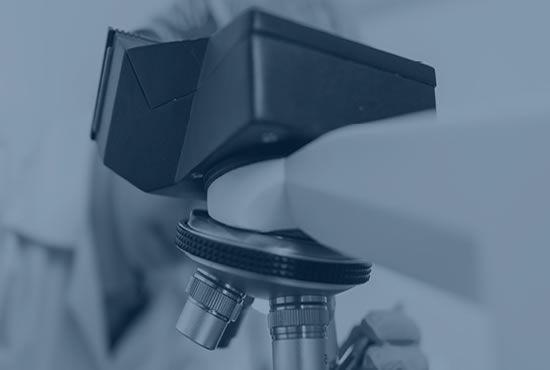 sulfametazina hombre observando a traves del microscopio