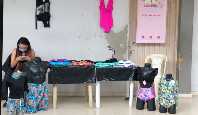 Emprendimiento de ropa interior y vestidos de baños en Chinchiná