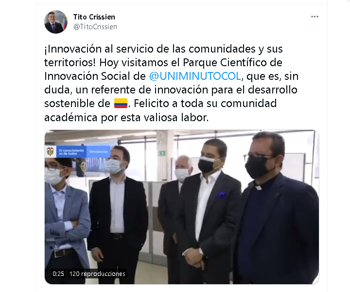 Tito Crissien en vista a PCIS de UNIMINUTO