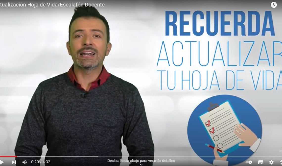 Actualización Hoja de Vida - Escalafón Docente