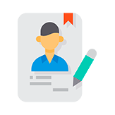 Ícono de contrato e inscripción. Ícono de contrato e inscripción.