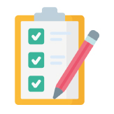 Paso 1: Convocatoria Vector checklist