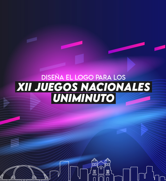 Imagen de convocatoria Texto: Diseña el logo para los XII Juegos Nacionales UNIMINUTO