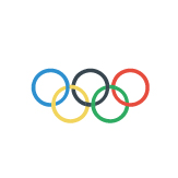 Símbolo de los juegos olímpicos (aros de colores).