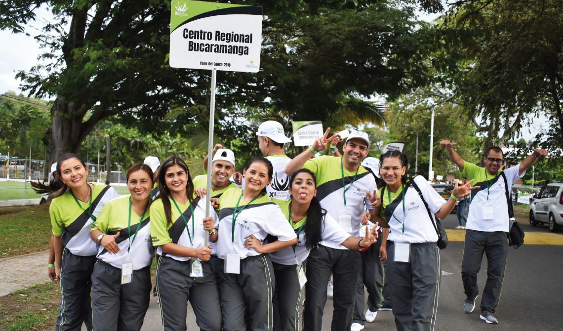 Alegre delegación del Centro Regional Bucaramanga.