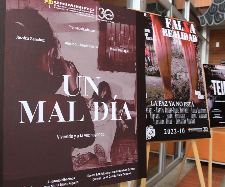“Miradas de la Sabana”, festival de UNIMINUTO Zipaquirá Poster de propuestas audiovisuales de Miradas de la sabana