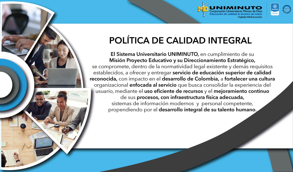 Pieza gráfica de las políticas de Calidad