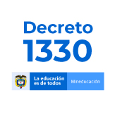Texto: Decreto 1330 y logo de Mineducación