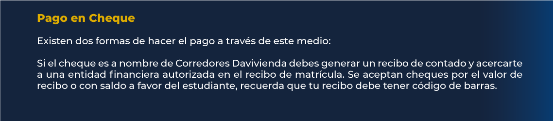 Paga tu matrícula 