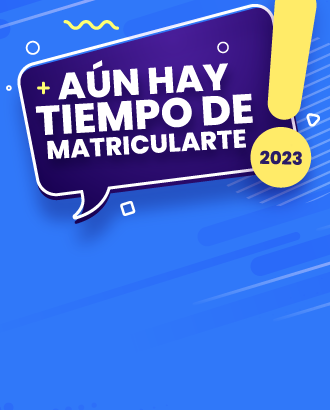 Texto: ¡Aún hay tiempo de matricularte!