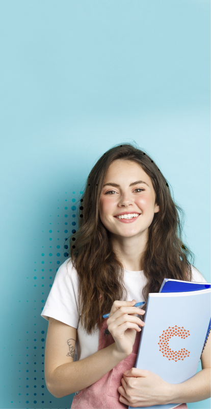 Estudiante feliz 