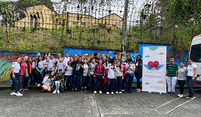 Voluntarios internacionales de Sacred Heart University en el Eje Cafetero