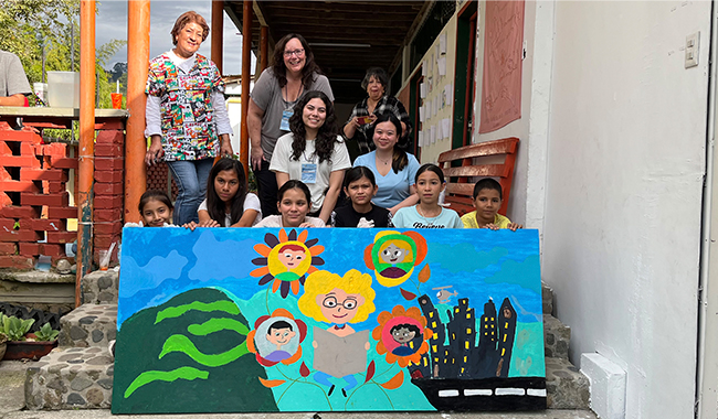 Voluntarios internacionales de Sacred Heart University en el Eje Cafetero