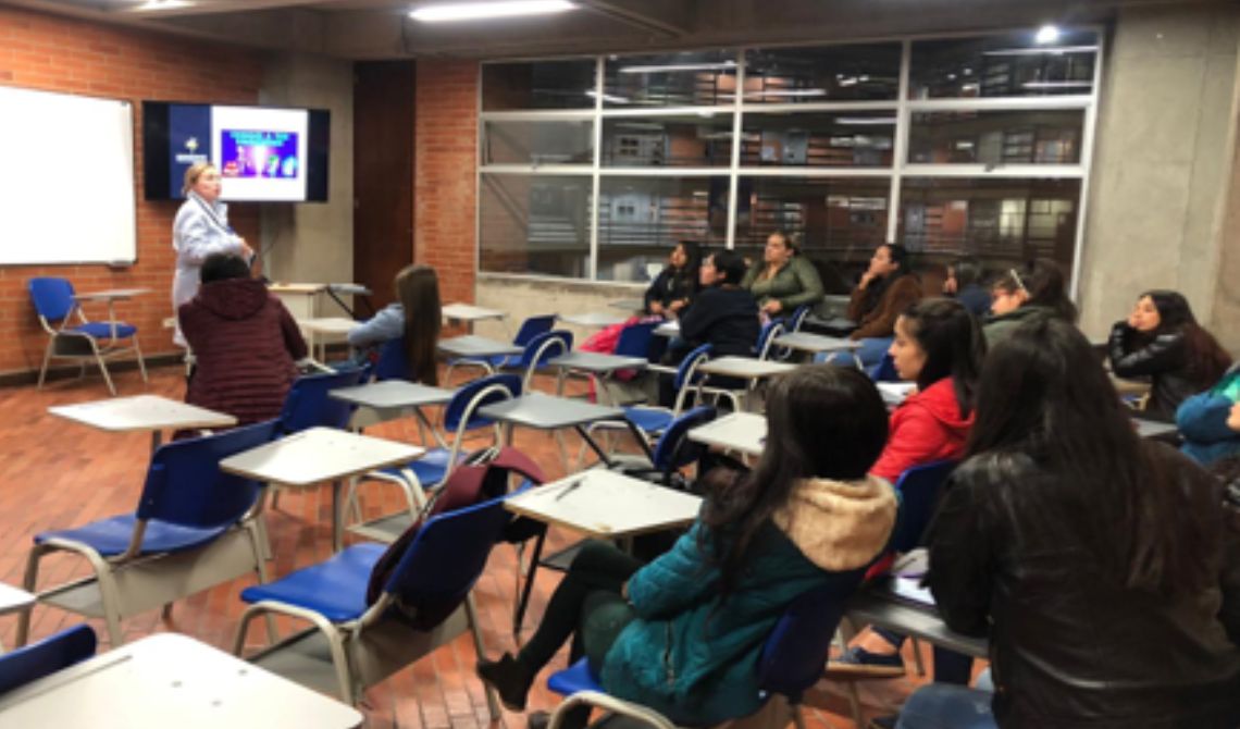 Intervenciones en espacios de sensibilización, aula de clase de UNIMINUTO Zipaquirá