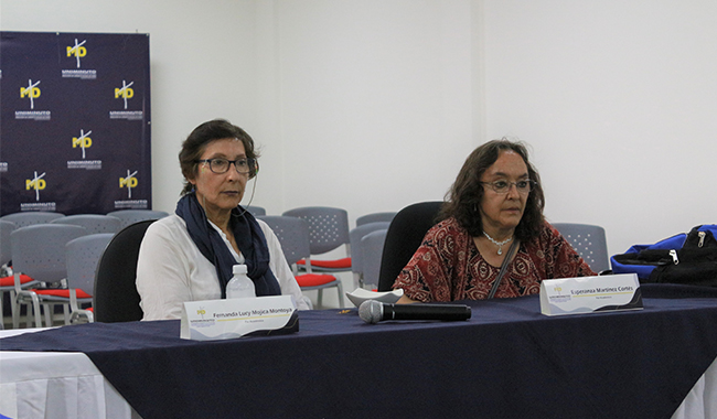 Dra. Fernanda Lucy Mojica Montoya y Dra. Esperanza Martínez Cortés, Pares Académicos del Ministerio de Educación Nacional