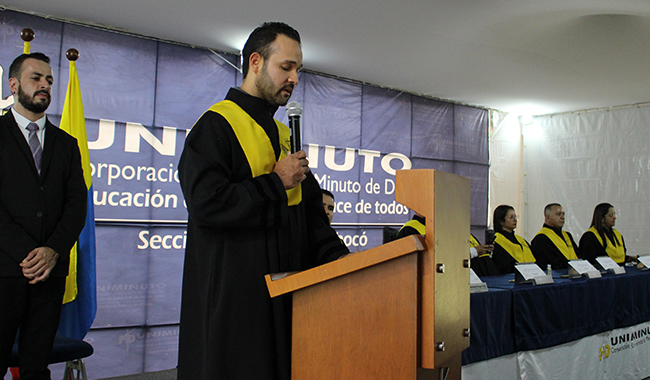 Palabras por parte del Decano de la Facultad de Ciencias Económicas y Administrativas de UNIMINUTO Seccional Antioquia - Chocó. 