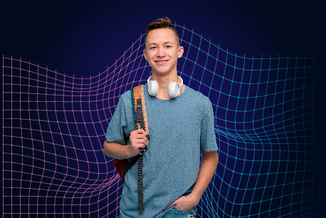 estudiante con maletín