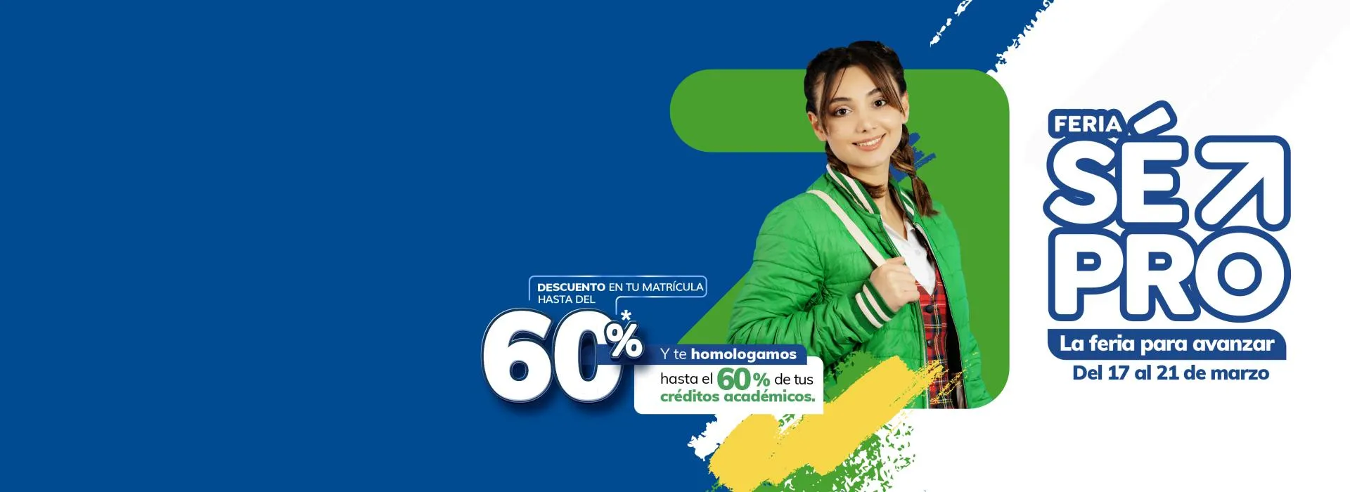 Estudiante feliz sosteniendo una maleta 