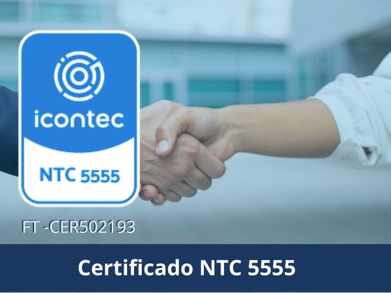 manos estrechando junto con logo Icontec