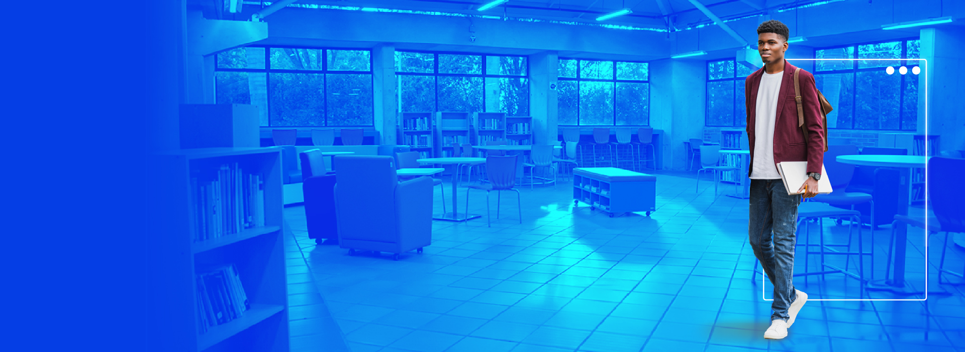 Estudiante en campus universitario