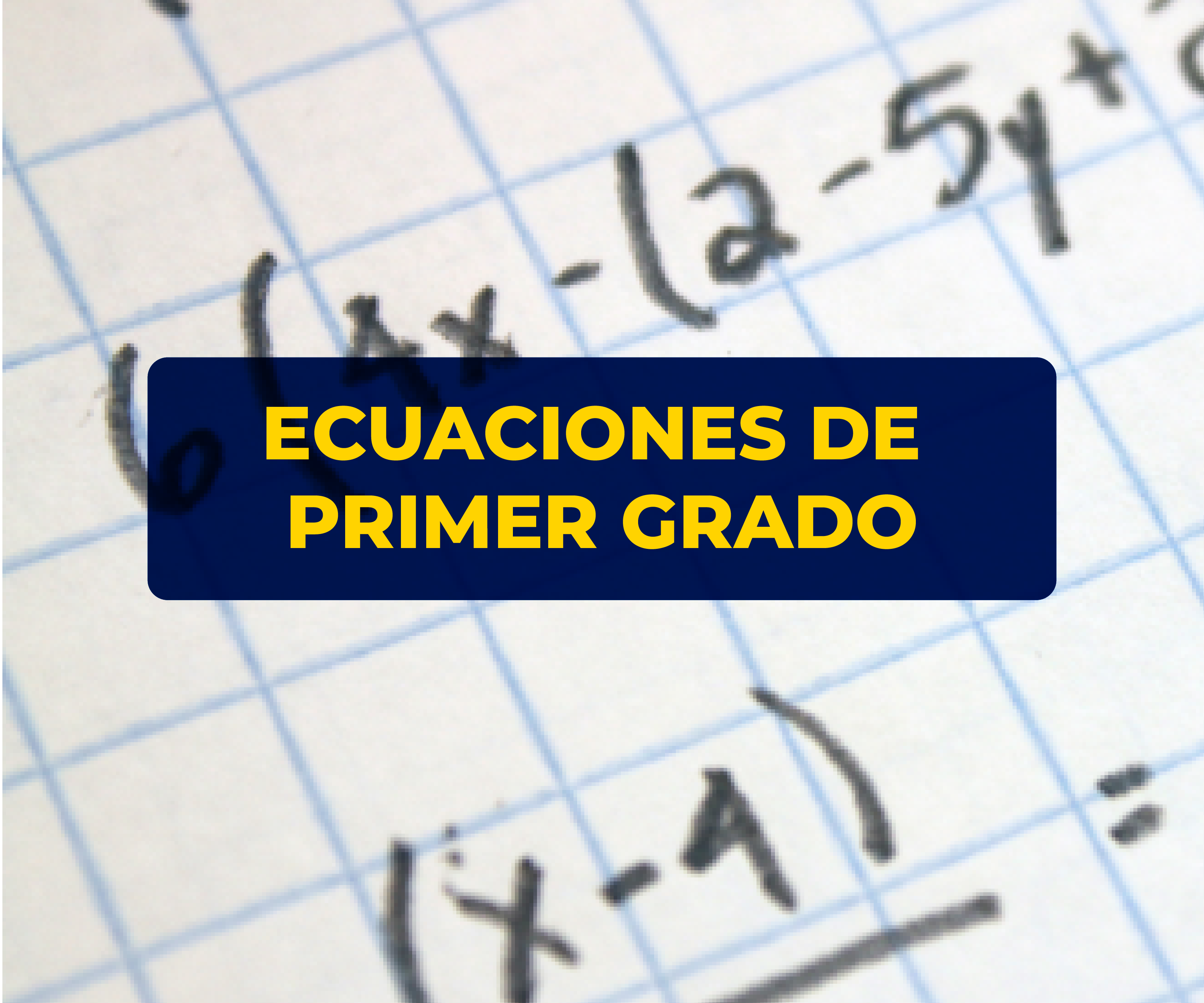 Ecuaciones primer grado