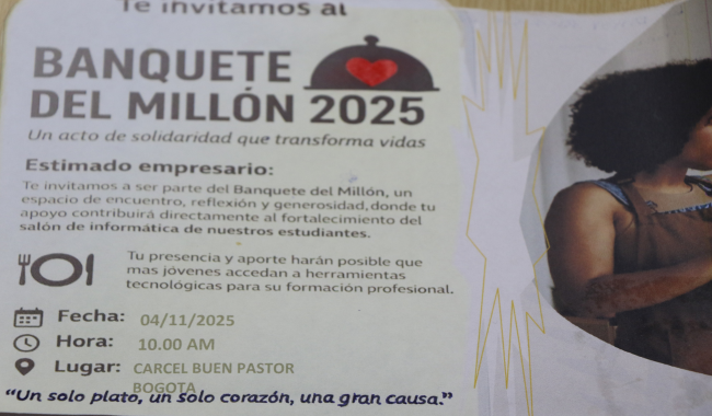 Invitación al Banquete del Millón en la Cárcel Buen Pastor 