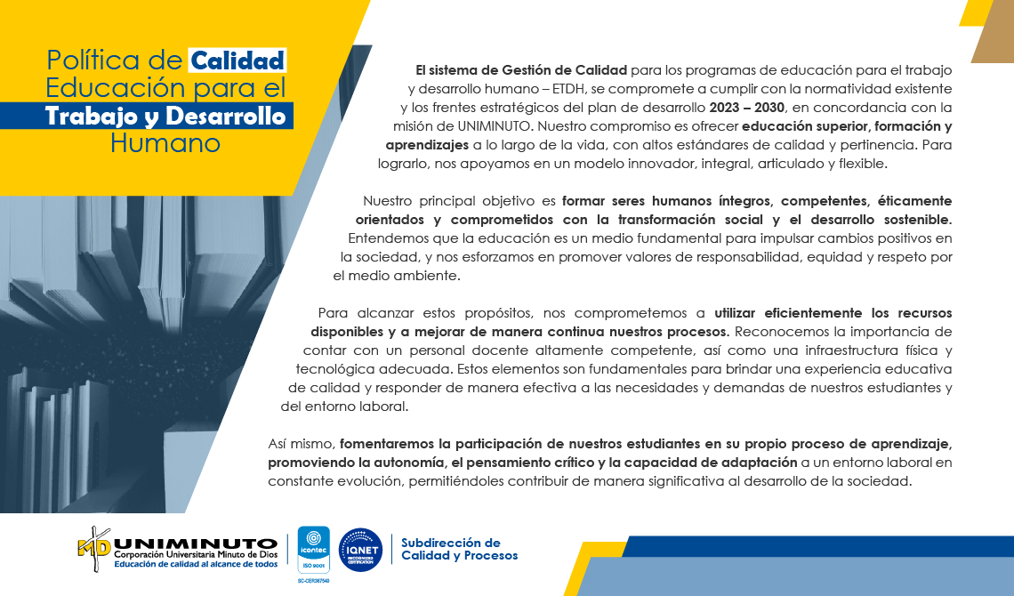 Política de Calidad Educación
