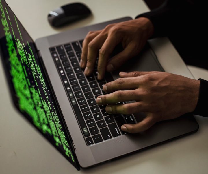 persona interactuando en computador