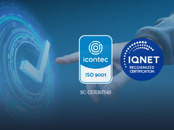 Logos de Icontec ISO 9001 y QNET