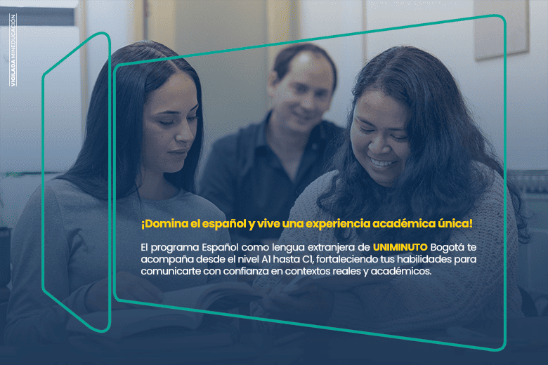Un grupo de estudiantes conversando en una actividad académica