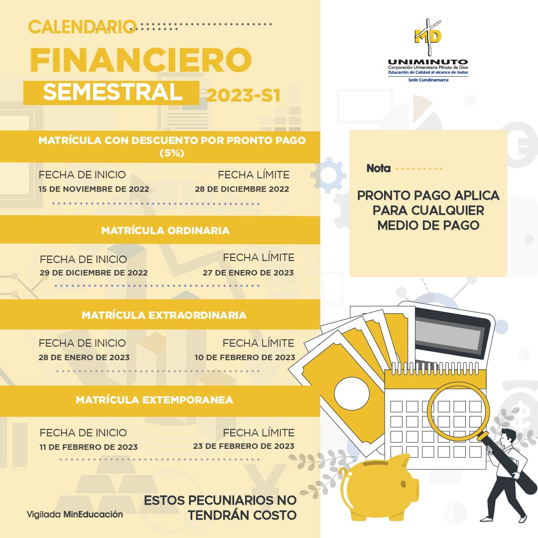 calendario financiero semestral 2022-2