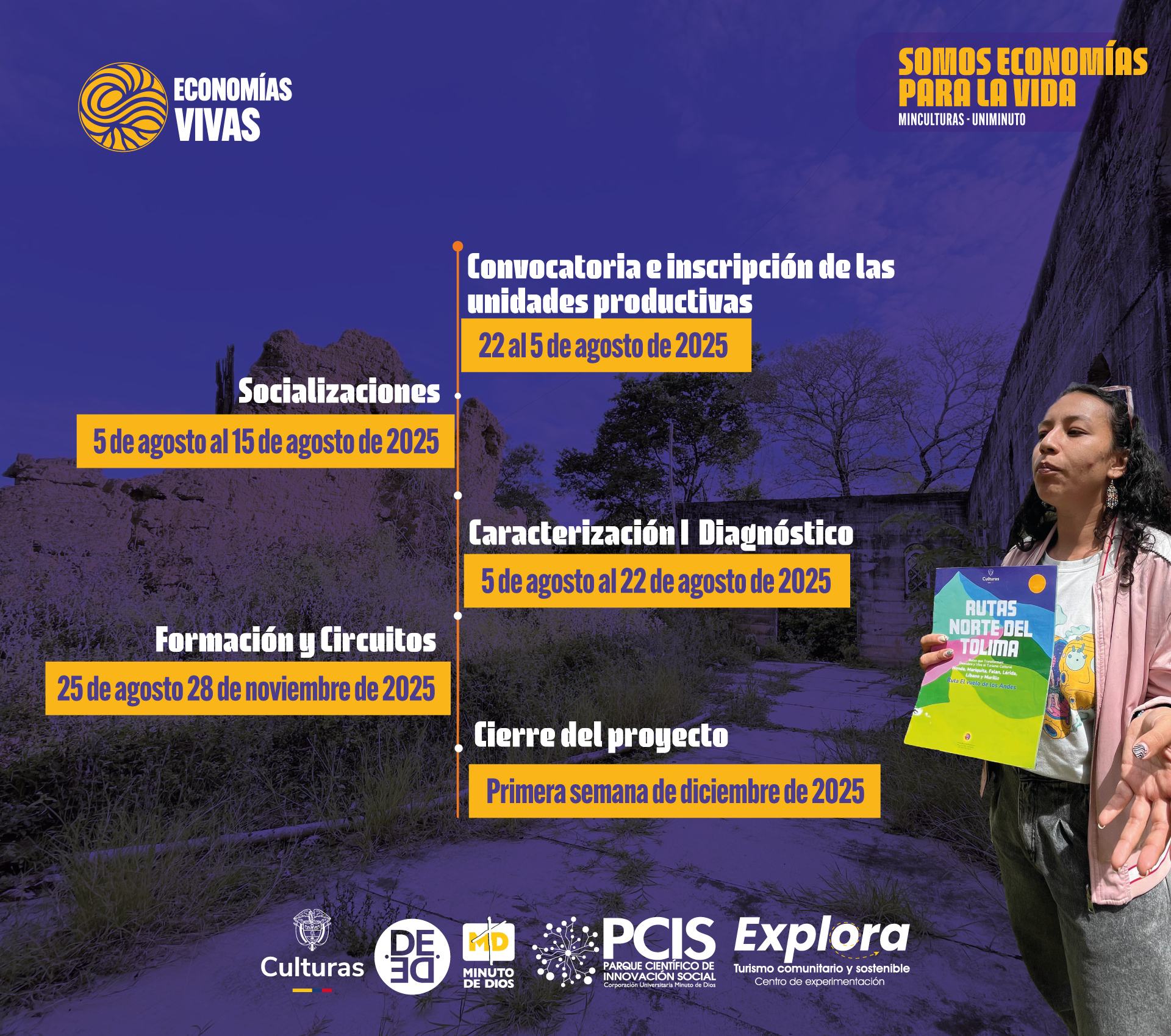 Cronograma proyecto mincultura economías para la vida