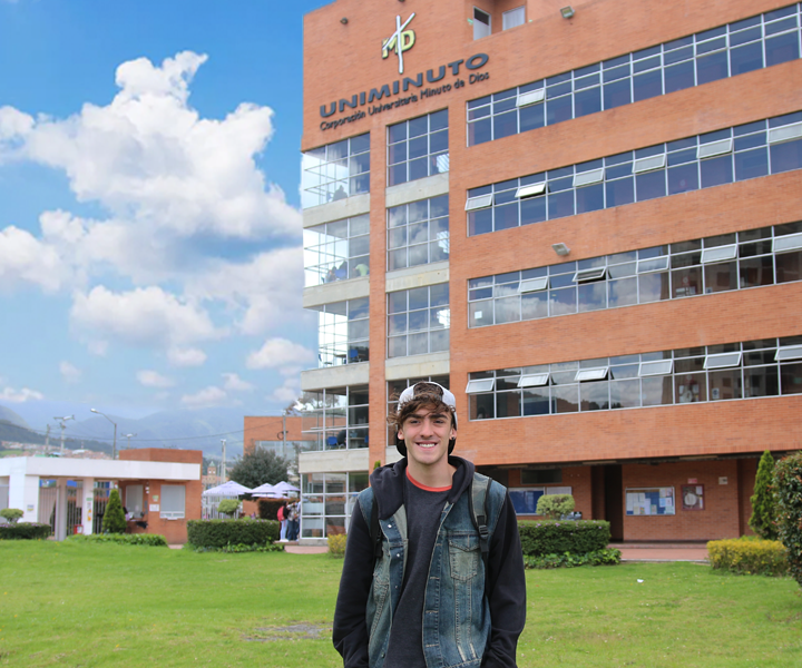 Mateo Morfia estudiante de intercambio ahora está cursando séptimo semestre en UNIMINUTO Zipaquirá