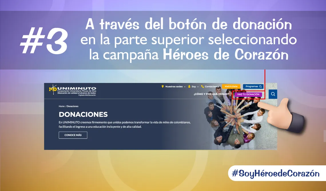 Paso 3 para realizar la donación