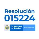 Texto: Resolución 015224 y logo de Mineducación