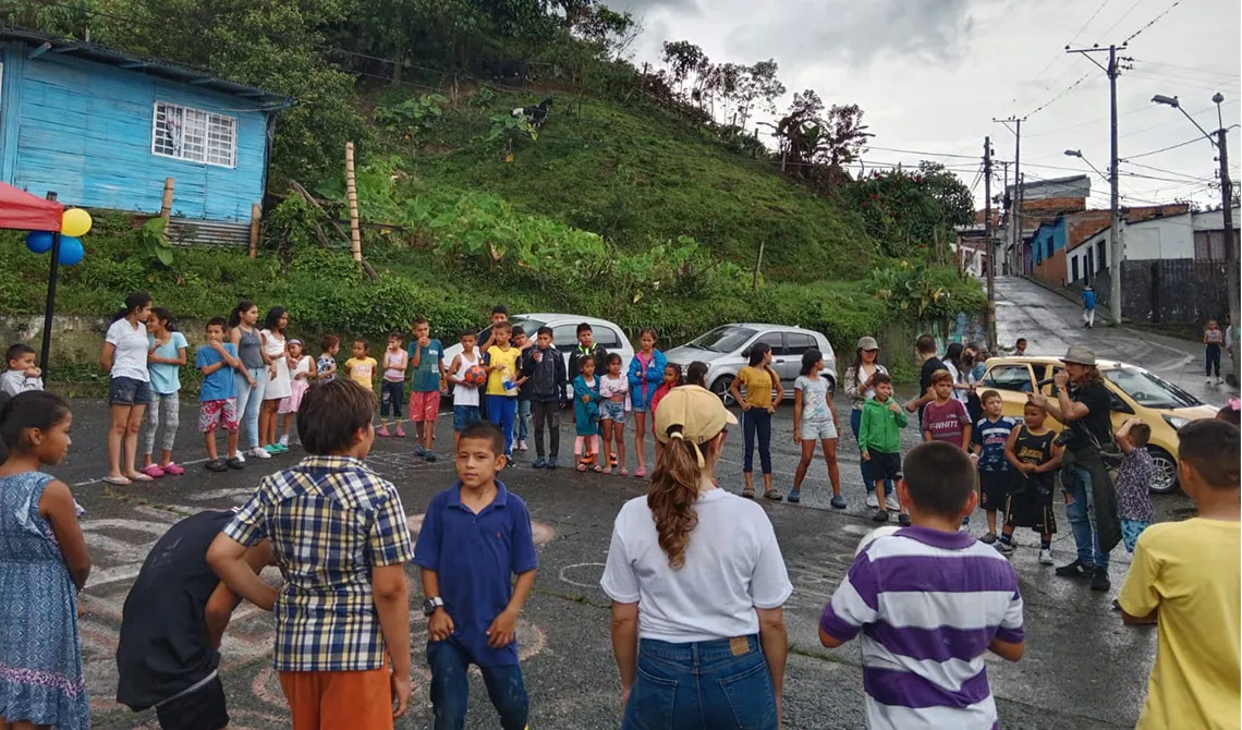 Taller de Enlace comunitario barrio La Frontera del municipio de Chinchiná-Caldas