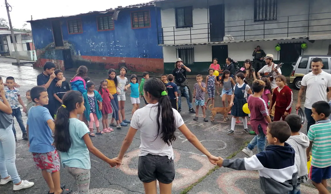 Taller de Enlace comunitario barrio La Frontera del municipio de Chinchiná-Caldas