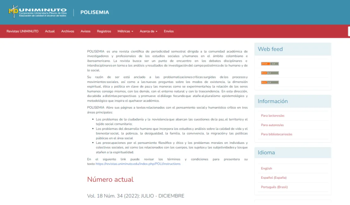 Portal de Revistas Académicas - OJS Open Journal System