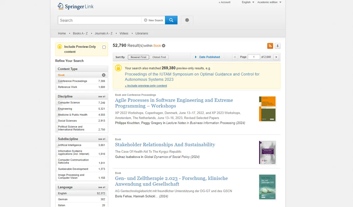 Springer e-books
