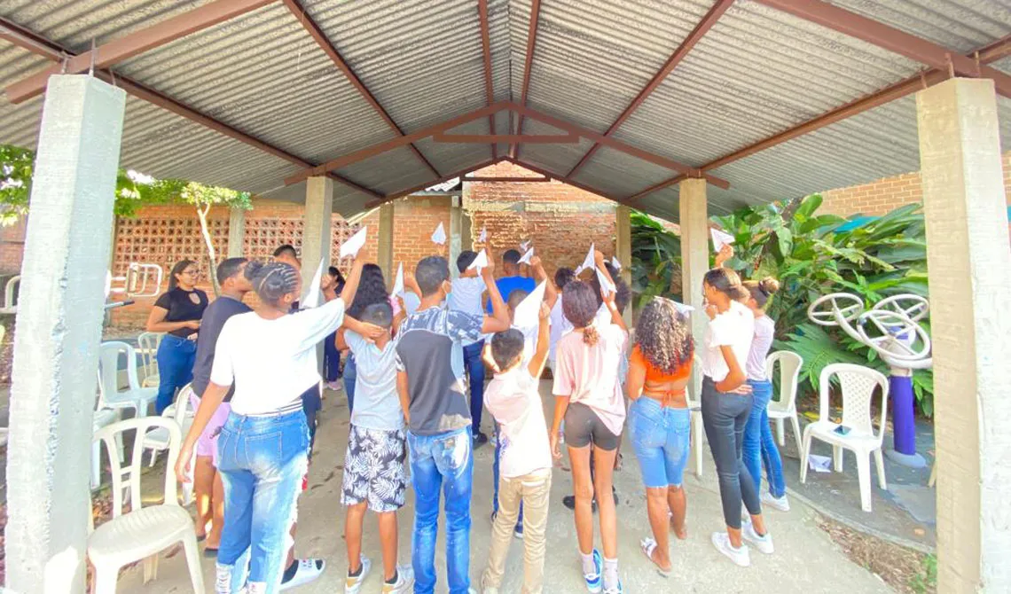 Actividad del Proyecto Social de Formación de UNIMINUTO Cali Habilidades para la Vida