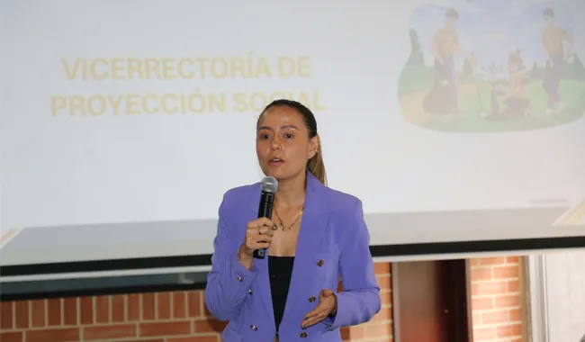Vicerrectora de Proyección Social de UNIMINUTO Bogotá en rendición de cuentas 2023