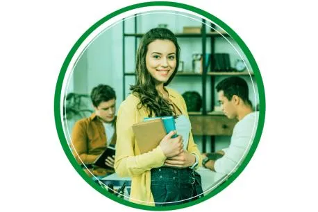 estudiante feliz