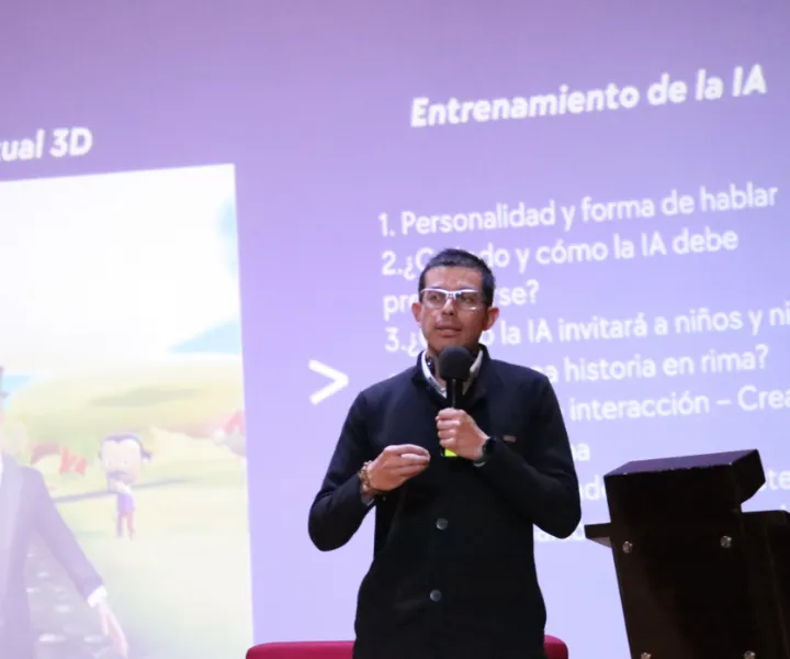 Profesor Carlos Felipe Gómez presenta su proyecto Avatar de Rafael Pombo con inteligencia artificial