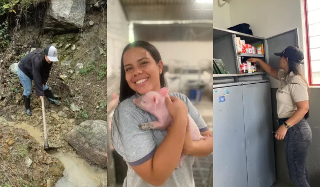 Fotos de estudiante en inmersión