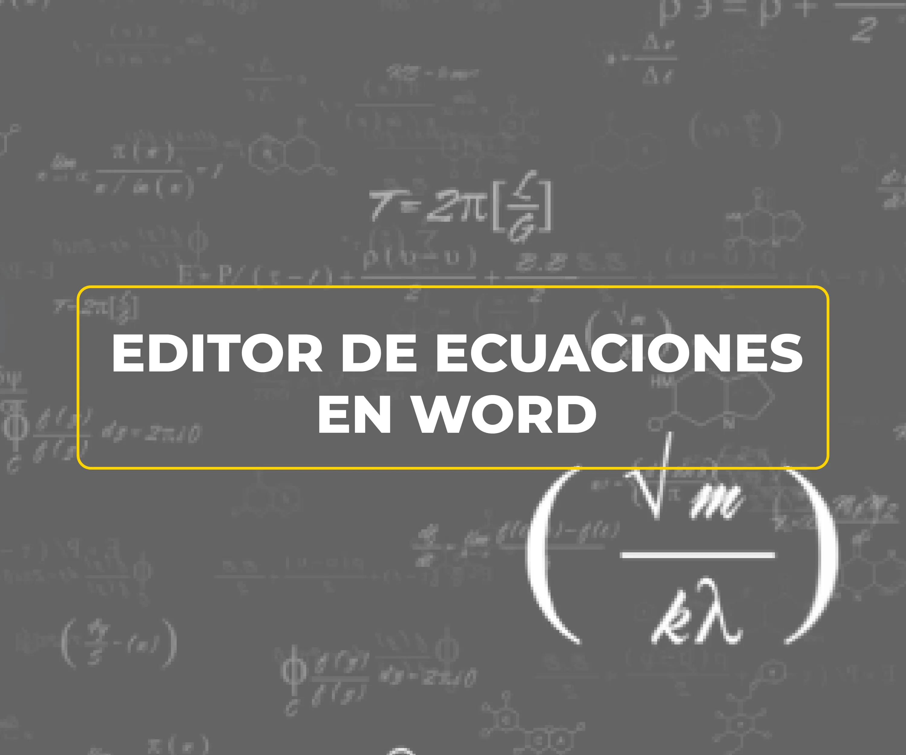 Editor de ecuaciones