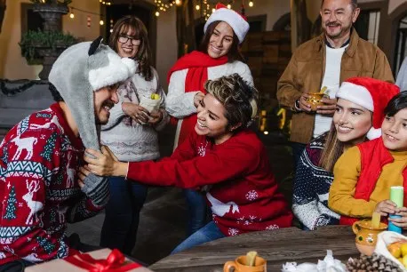 Foto de familia en navidad