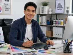 Joven estudiando
