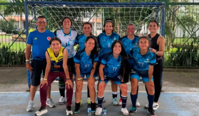 Equipo fútbol sala distancia femenino en los XIV Juegos Nacionales UNIMINUTO 2026