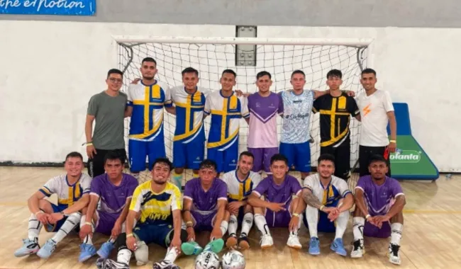 Equipo fútbol sala presencial y futbol sala distancia marcador 3-1 a favor de distancia, en los XIV Juegos Nacionales UNIMINUTO 2026 